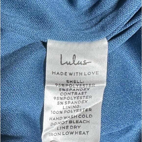 Lulus Passionate Aura Teal Blue Textured Strapless Bustier Midi Dress Sz M NEW - Picture 11 of 11